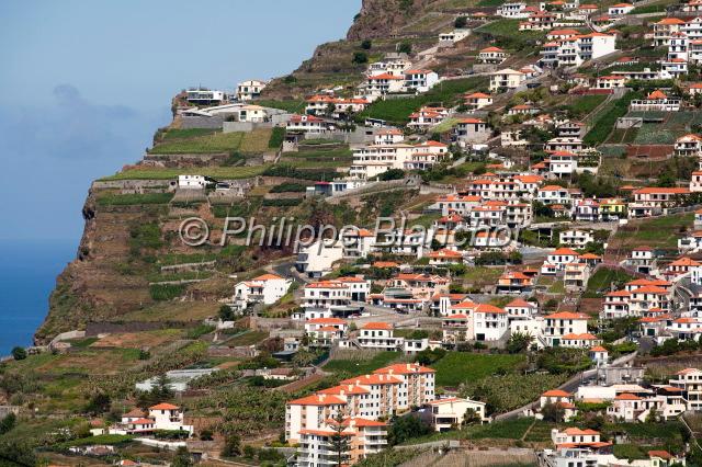 madere 34.JPG - Camara de Lobos, construtions à flanc de colline, Madère, Portugal